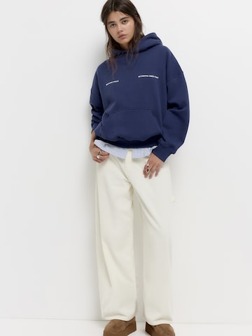 Bluză de molton 'PACIFIC TAKE IT' de la Pull&Bear pe albastru