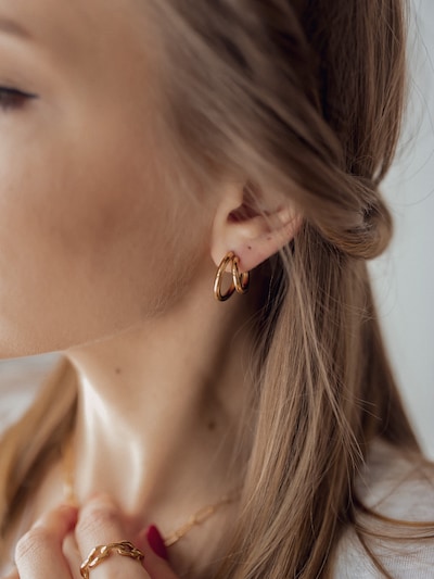 Hey Happiness Earrings 'Doppel' in Gold, Item view