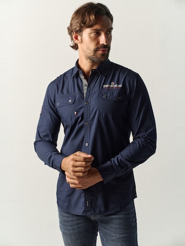KOROSHI Regular fit Риза в синьо: отпред