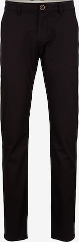 Coupe slim Pantalon TOM TAILOR en noir : devant