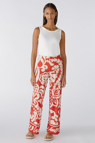 OUI Wide leg Broek in Rood