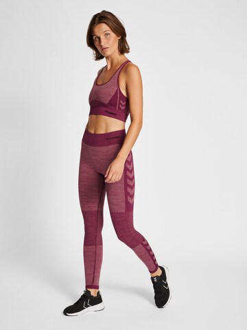 Hummel Skinny Sportbroek in Lila