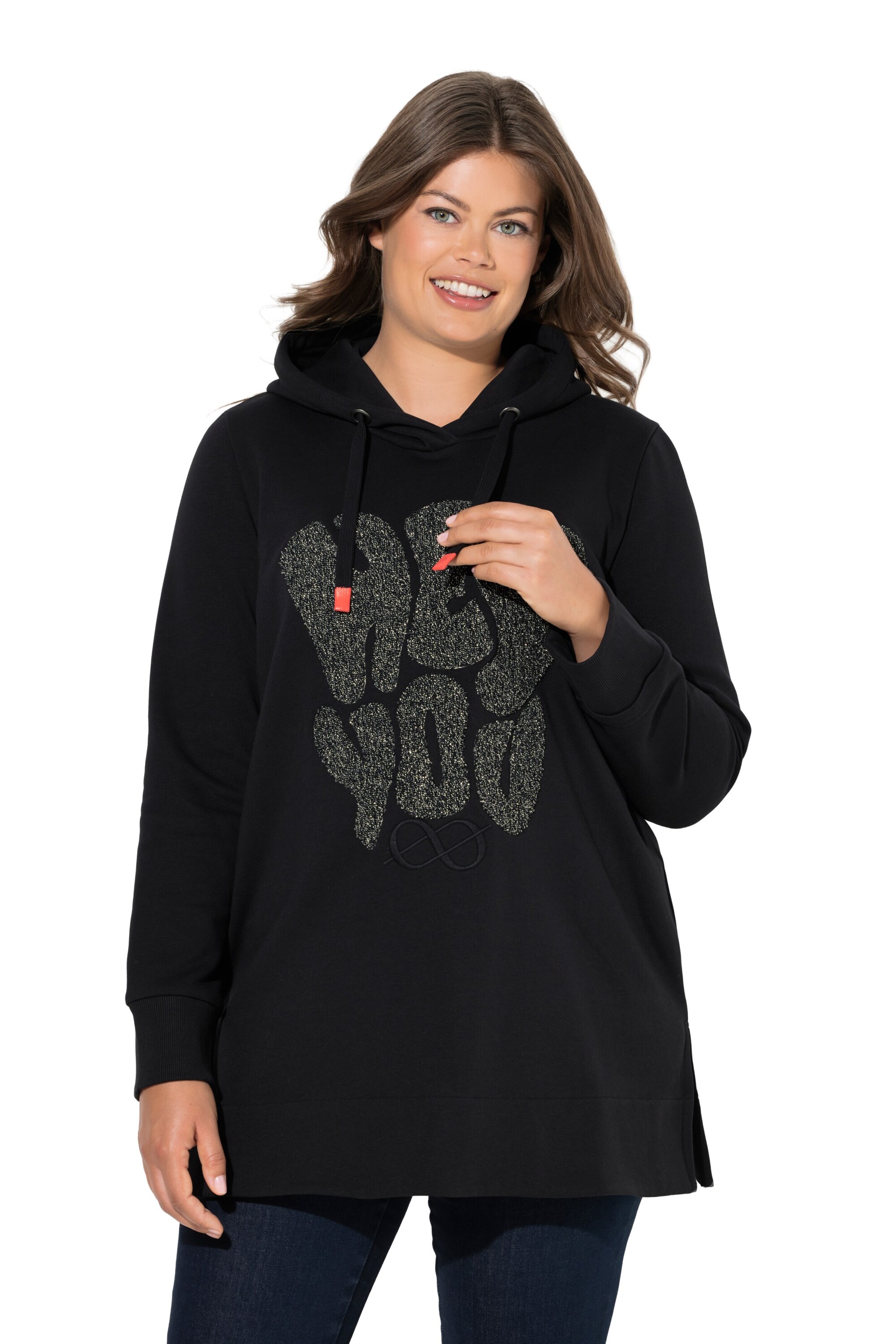 LAURASØN Sweatshirt in Black: front