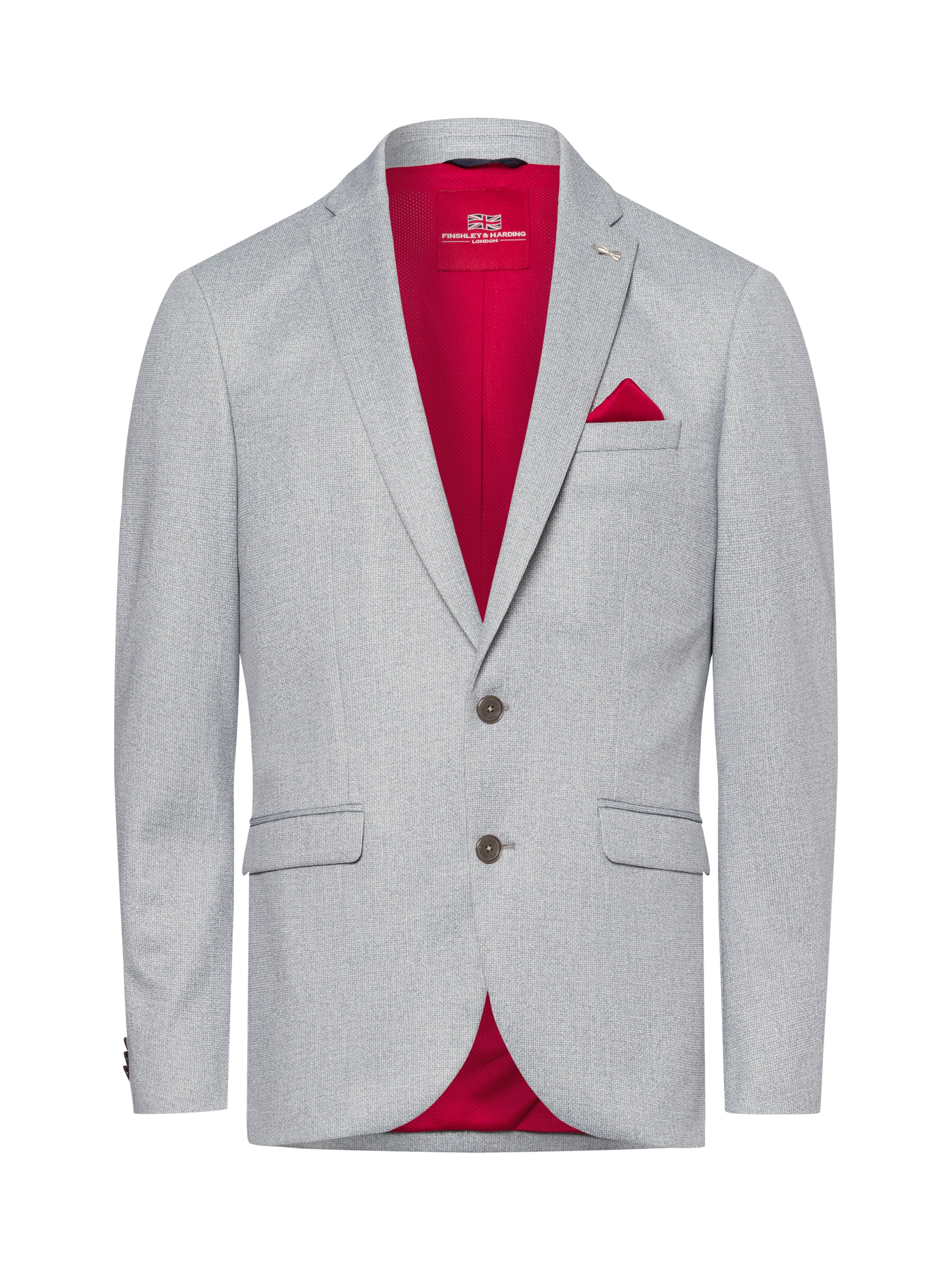 Finshley & Harding London Slim fit Blazer 'Brixdon' in Grey: front