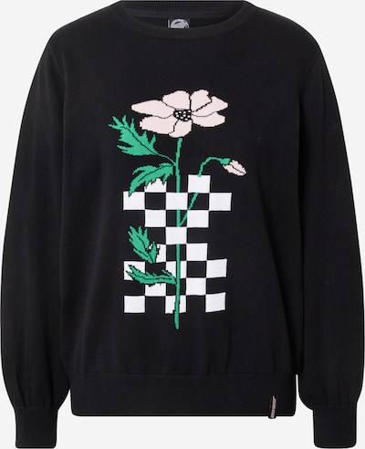 Santa Cruz Pullover in grün / rosa / schwarz / weiß, Produktansicht