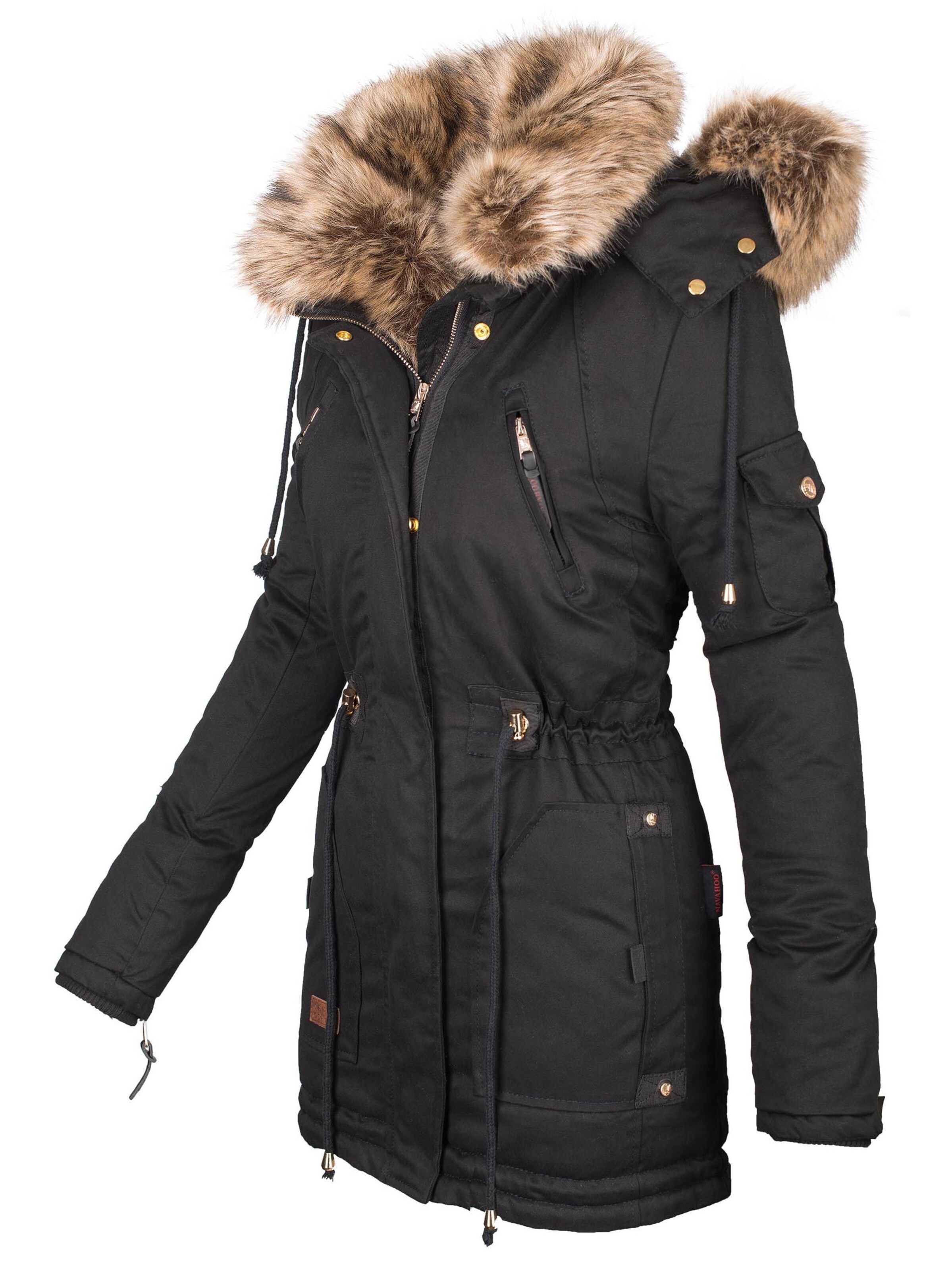 NAVAHOO Parka 'Daria' in Schwarz