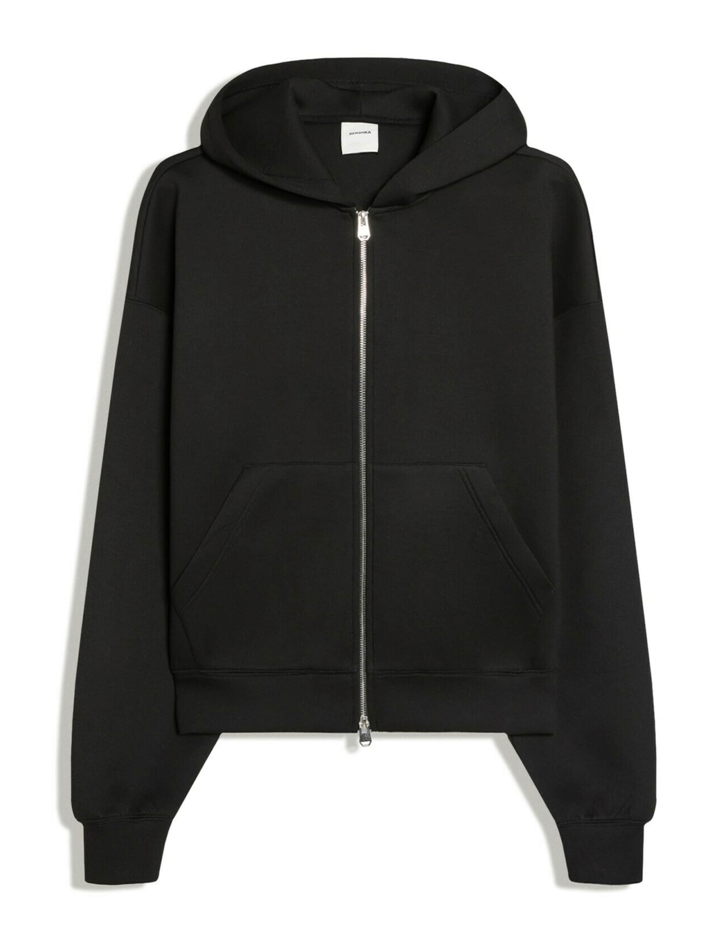 Bershka Sweatjakke i XS i sort, Produktvisning