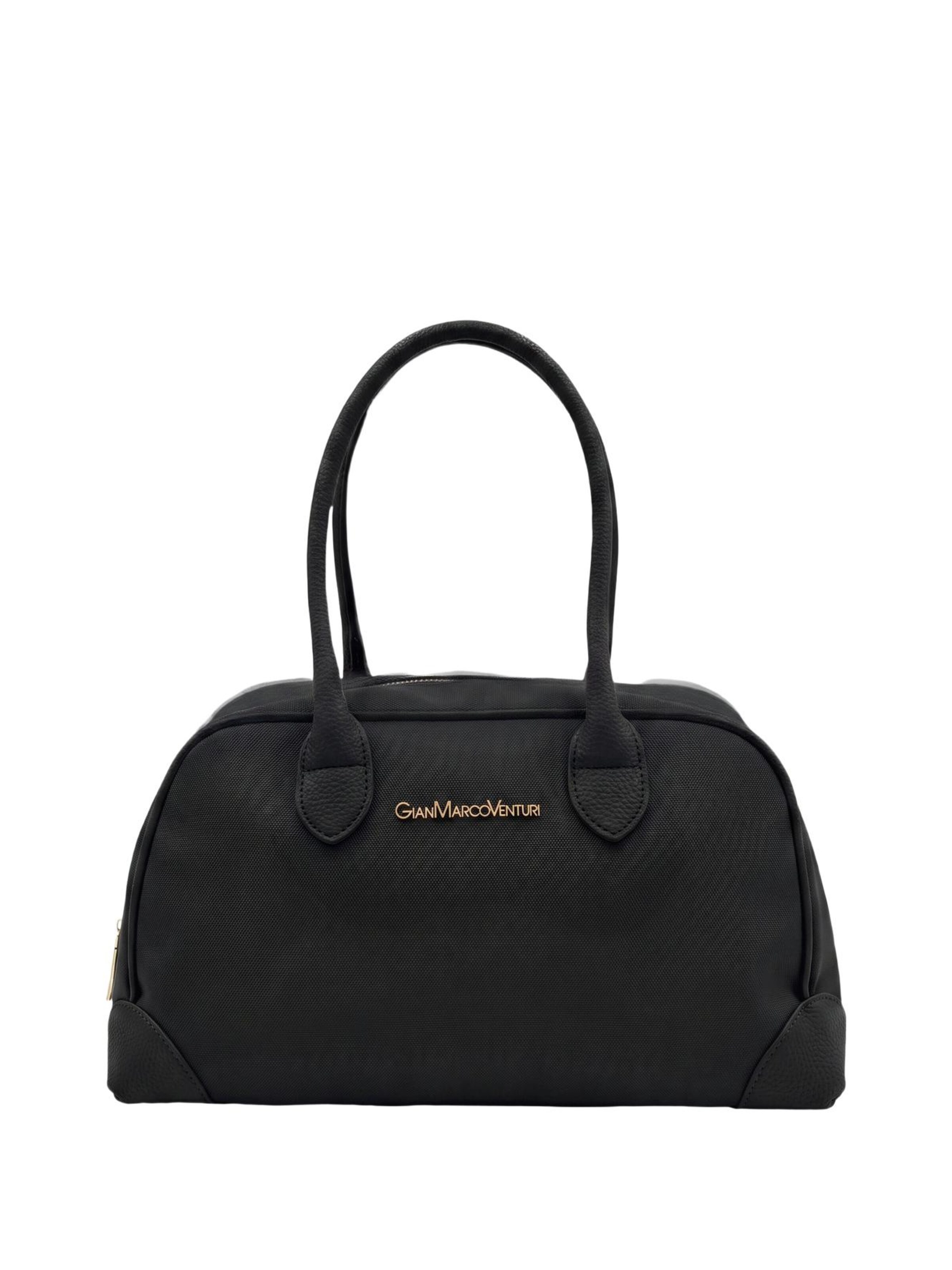Borsa a spalla di GianMarco Venturi in nero: frontale