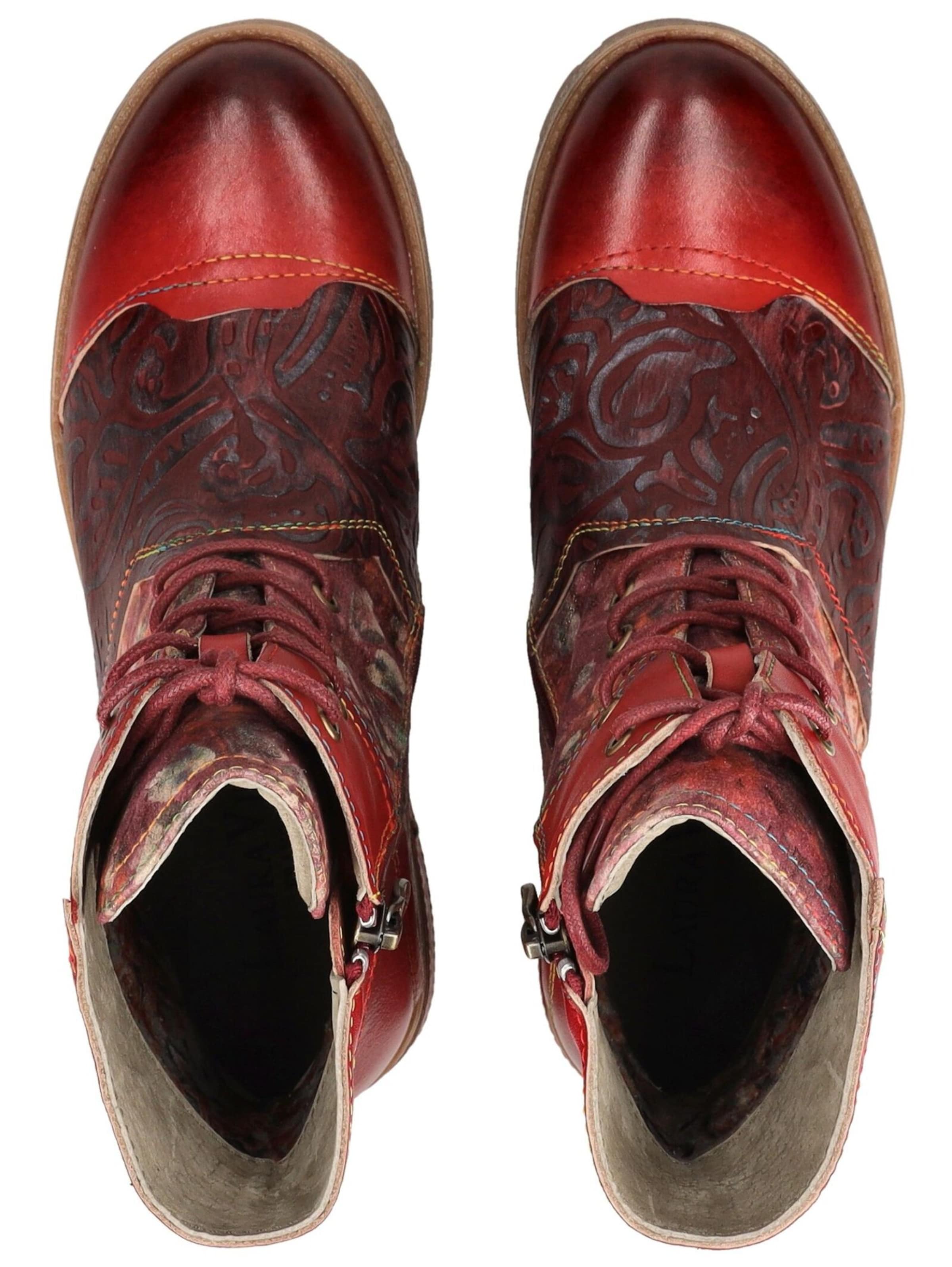 Bottines à lacets Laura Vita en rouge