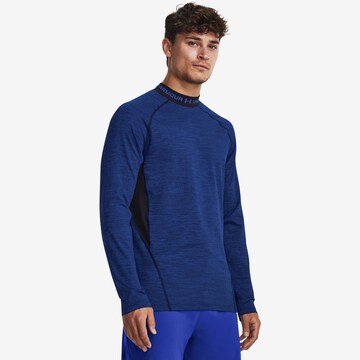 UNDER ARMOUR Performance Shirt 'Twist Mock' in Blue: front