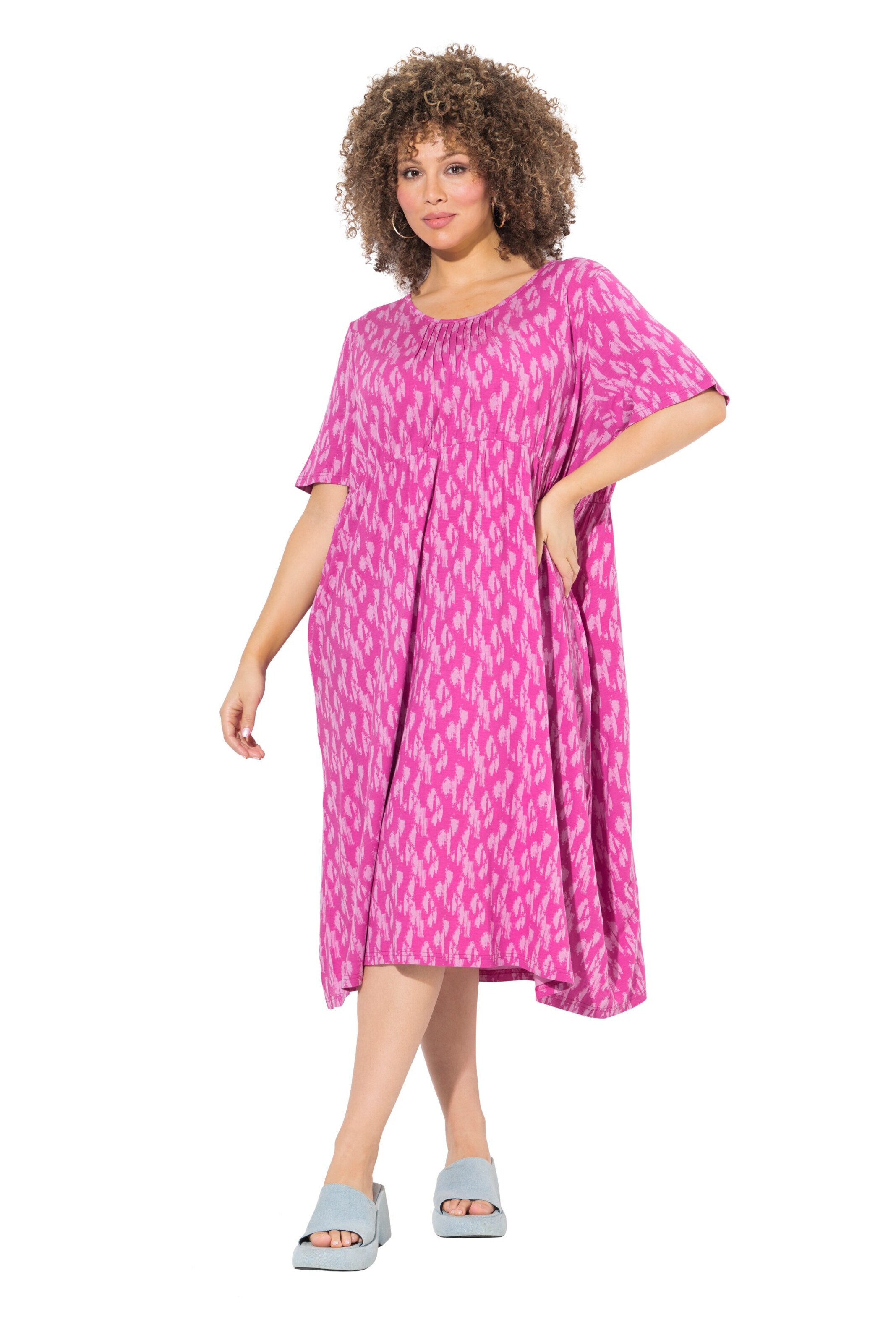 Ulla Popken Jurk in Roze: voorkant