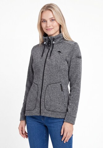 Veste en polaire Schmuddelwedda en gris : devant