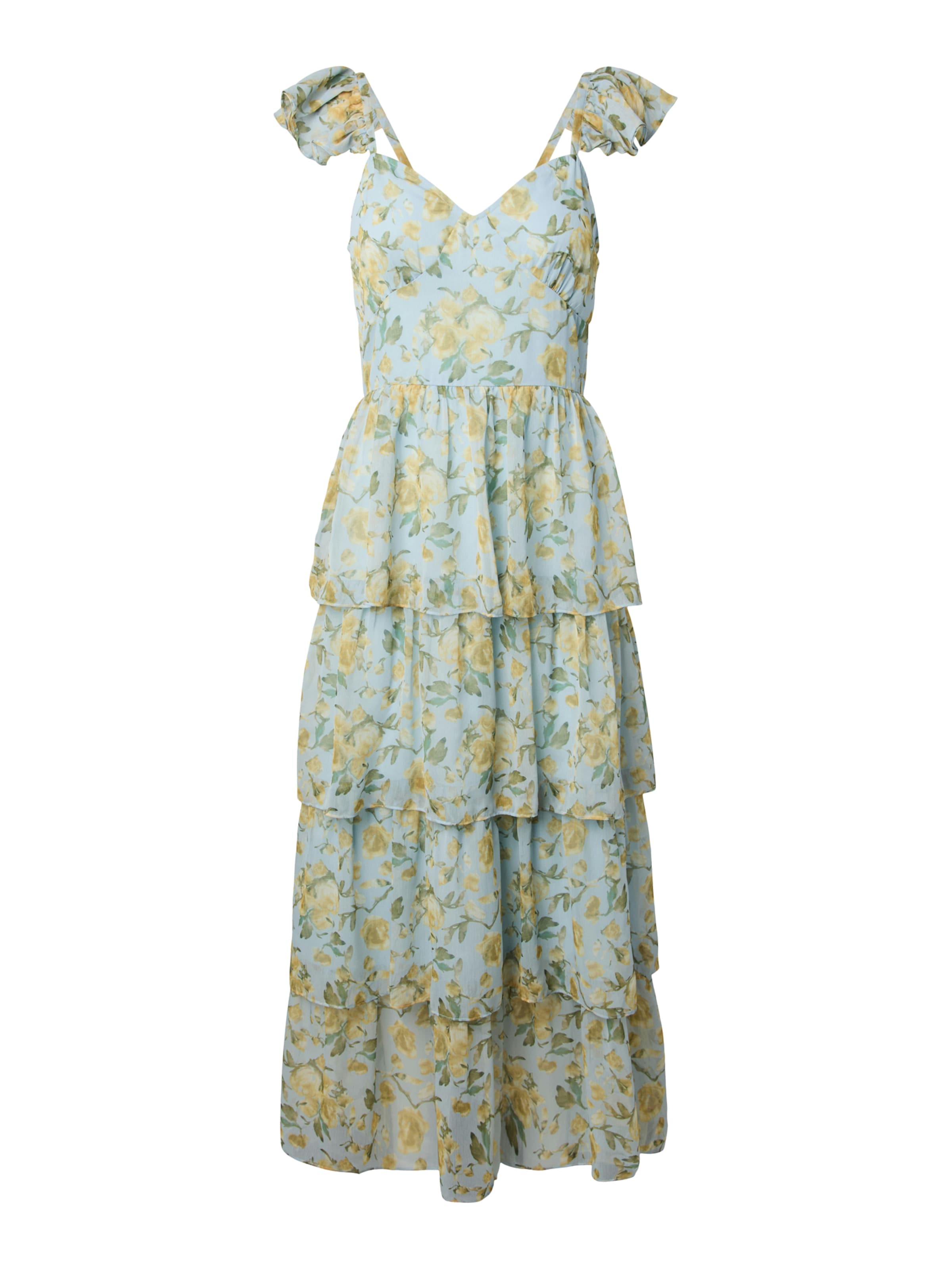 pasztellkék / pasztellsárga / sötétzöld YAS Nyári ruhák, Termék nézet