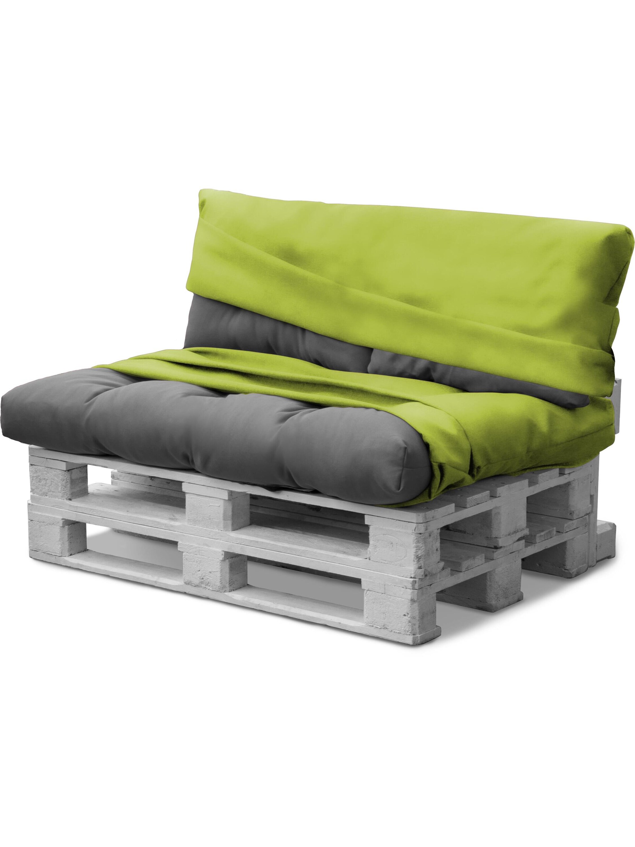 Aspero Palettenkissenbezüge 'Marsala' in Grün