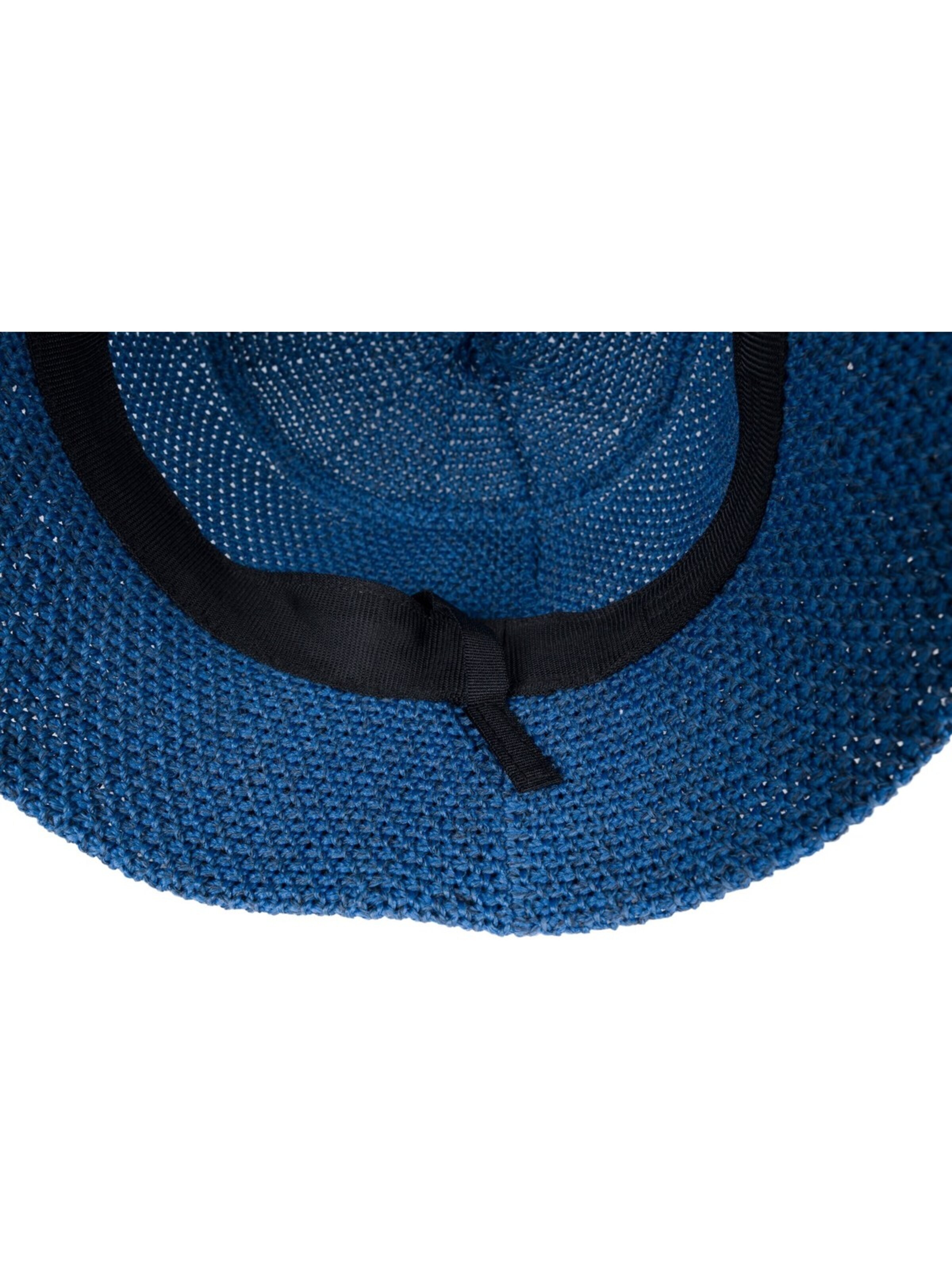 styleBREAKER Hut 'Fischerhut aus Papierstroh - Knautschhut'‌‌‌‌‌‌‌‌‌‌ in Blau