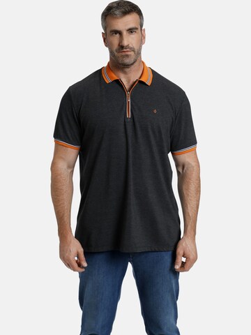 Charles Colby Poloshirt 'Earl Pat' in Grau: predná strana