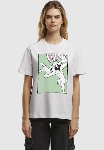 Maglietta 'Looney Tunes Bugs Bunny Funny Face' di Merchcode in bianco: frontale