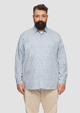 s.Oliver Slim fit Button Up Shirt in Blue: front
