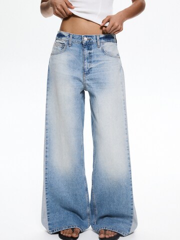 Wide leg Jeans di Pull&Bear in blu: frontale