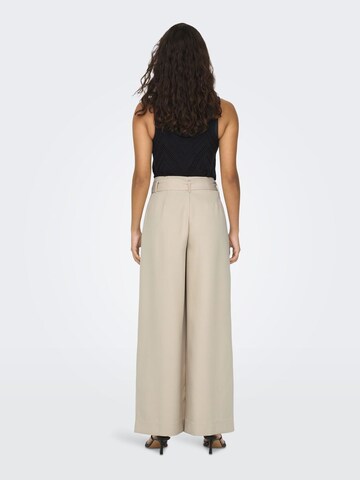 Wide Leg Pantalon à pince 'Cheetah' JDY en beige