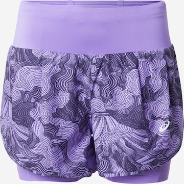 ASICSregular Sportske hlače 'ROAD' - ljubičasta boja: prednji dio