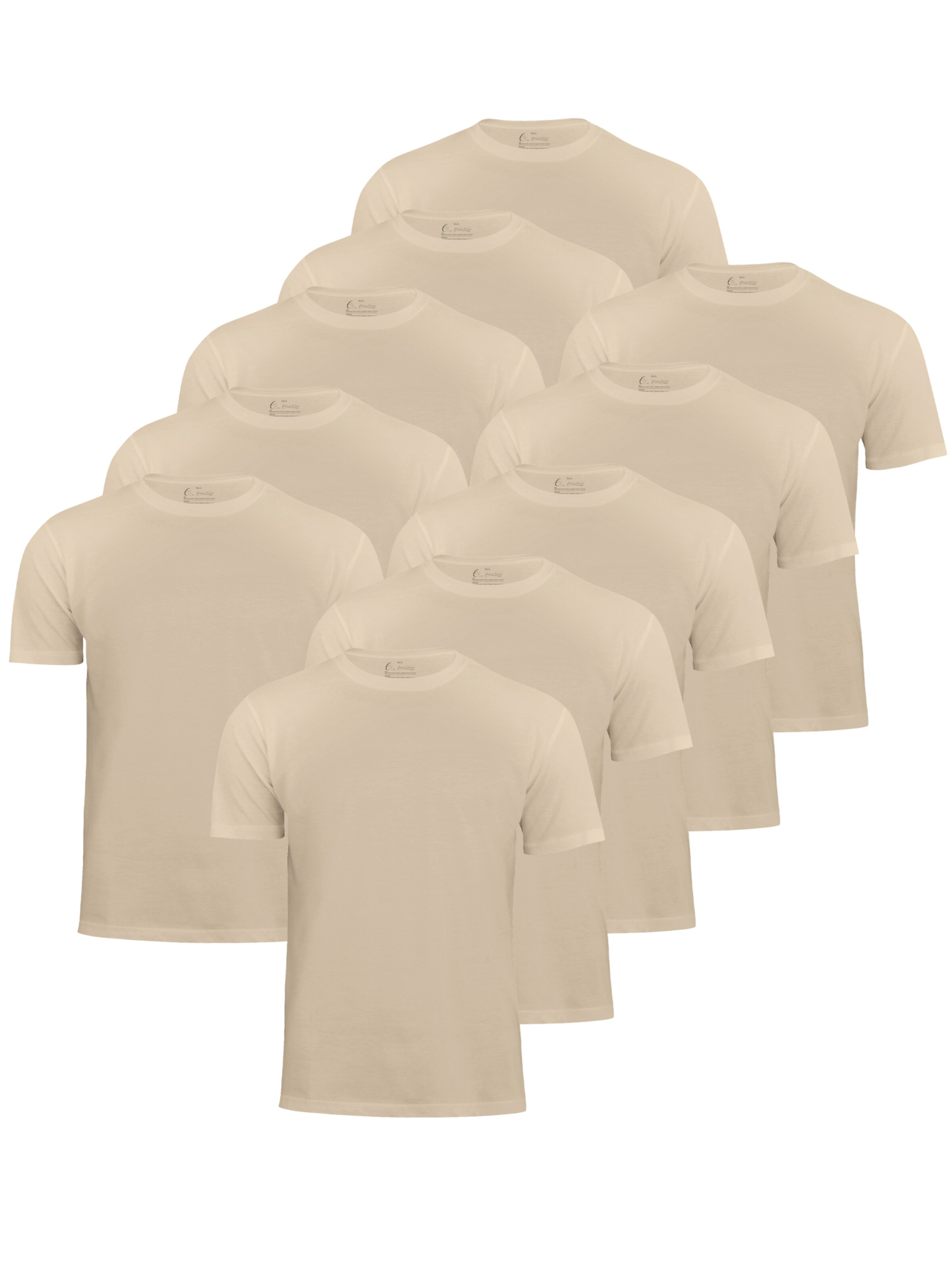 Maglietta di Cotton Prime in beige: frontale