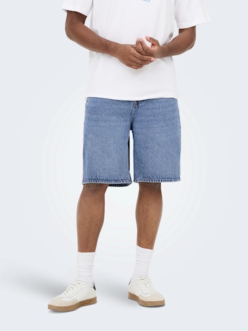 Only & Sons Baggy Jeans 'ONSFIVE' in Blue: front