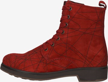 THINK! Lace-Up Ankle Boots in Red