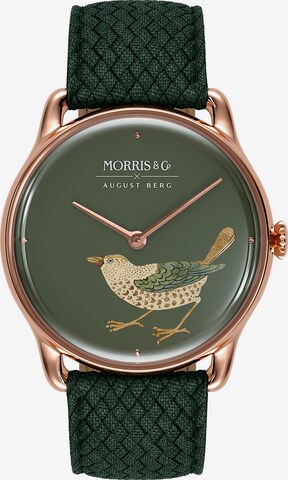 August Berg Analog Watch in Gold: front