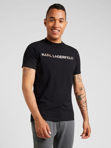 Tricou de la Karl Lagerfeld pe negru: față