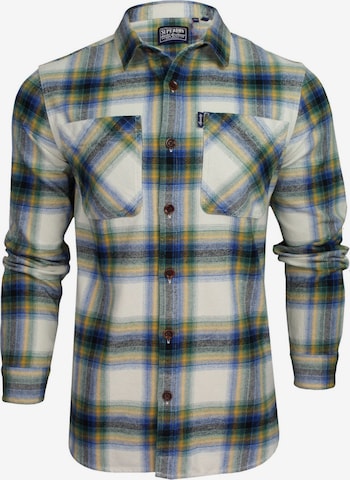 Superdry Comfort fit Button Up Shirt in Green: front