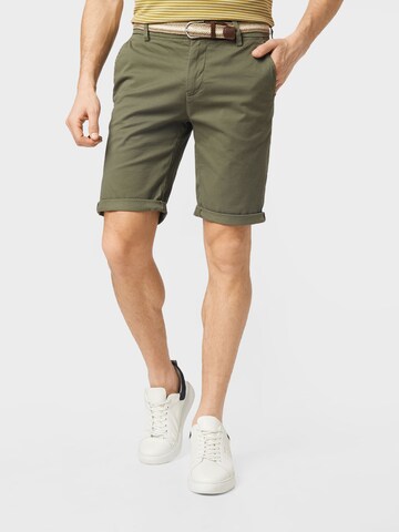 Coupe slim Pantalon chino 'Superflex' Lindbergh en vert : devant