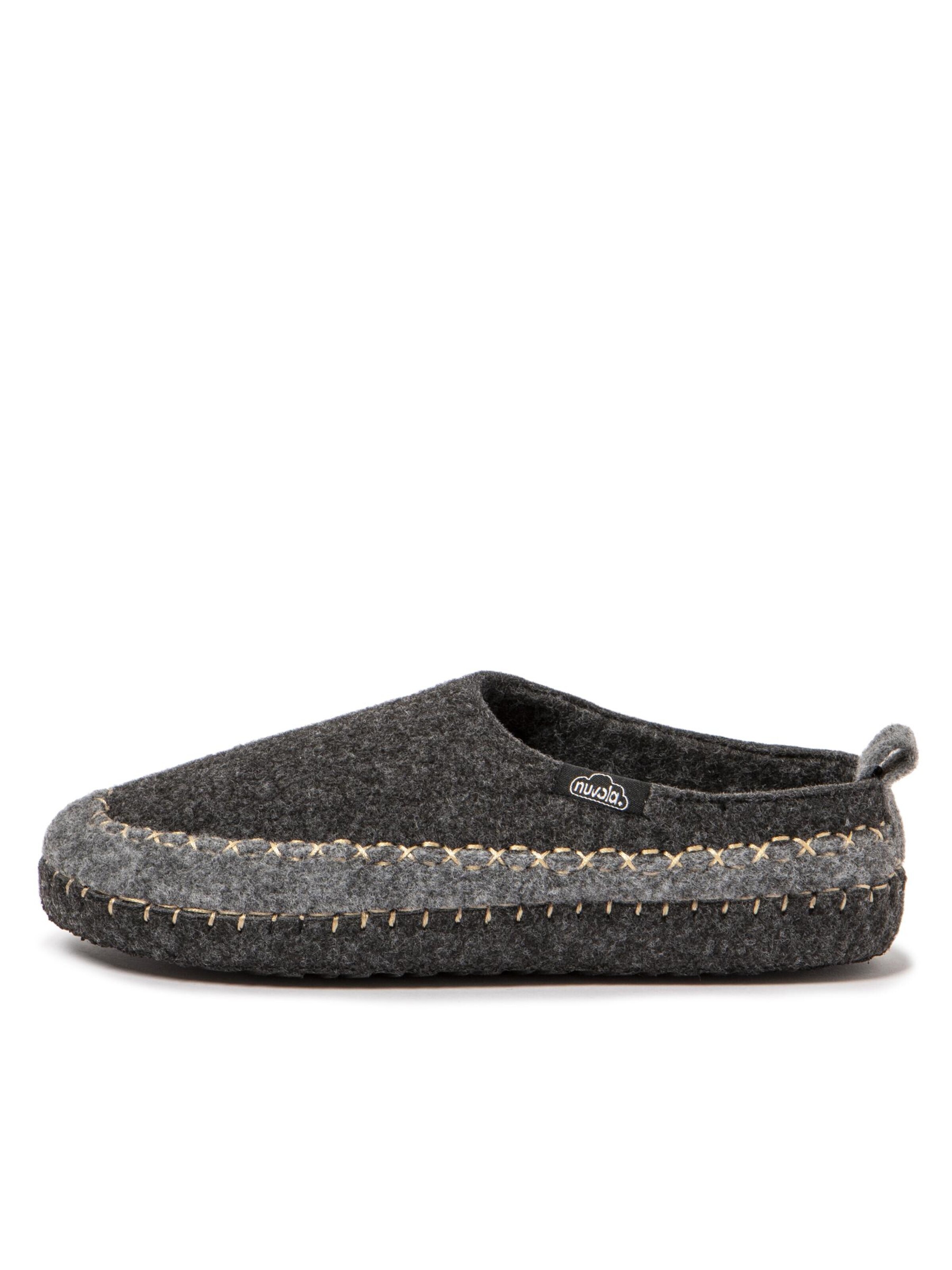 Nuvola. Slipper 'Ranglan' in Grey: front