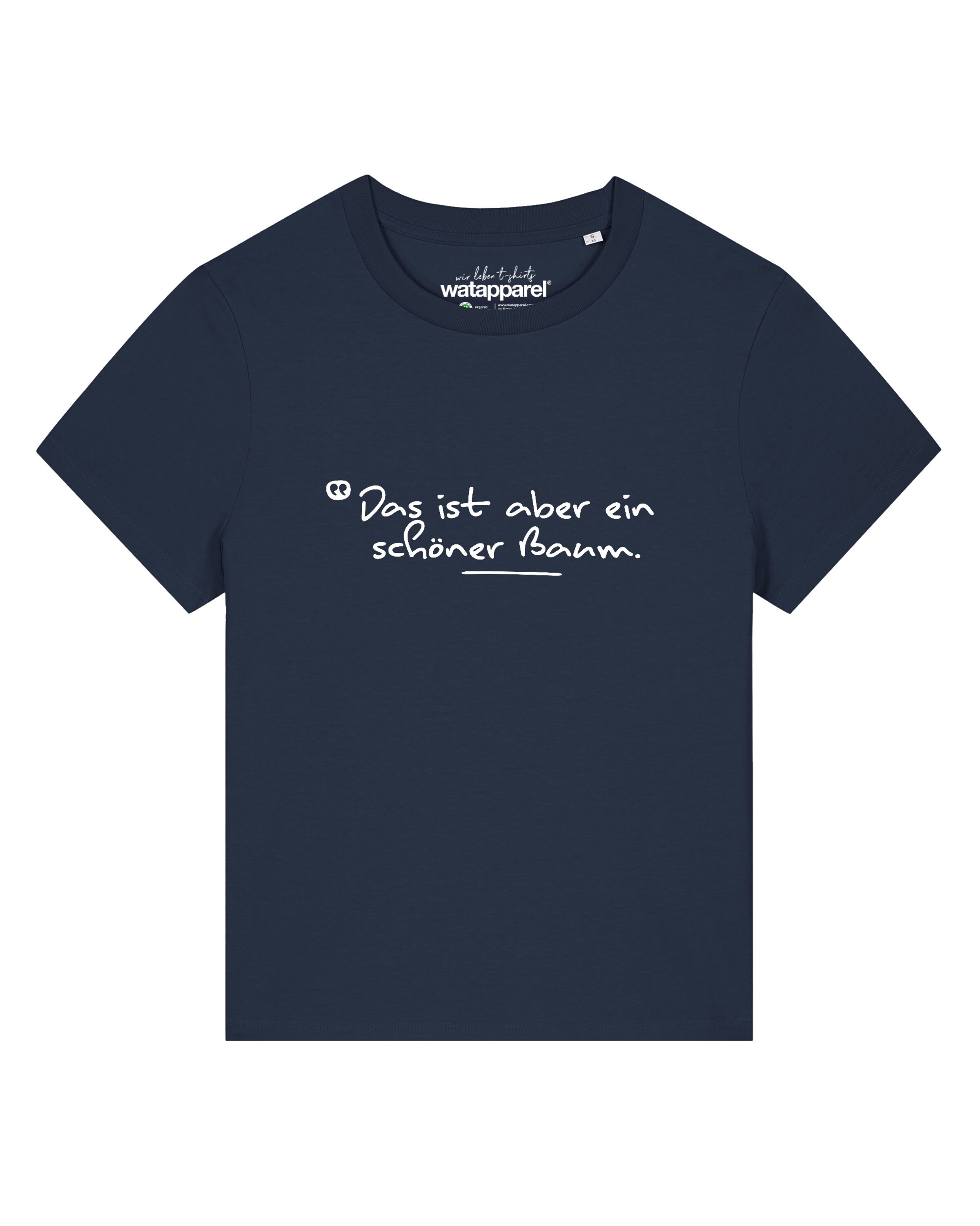 Maglietta 'Das Ist Aber Ein Schöner Baum' di Watapparel in blu: frontale