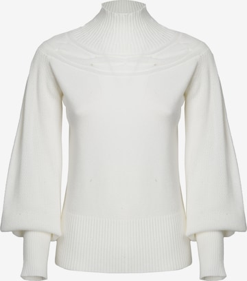 Influencer Sweater in White: front
