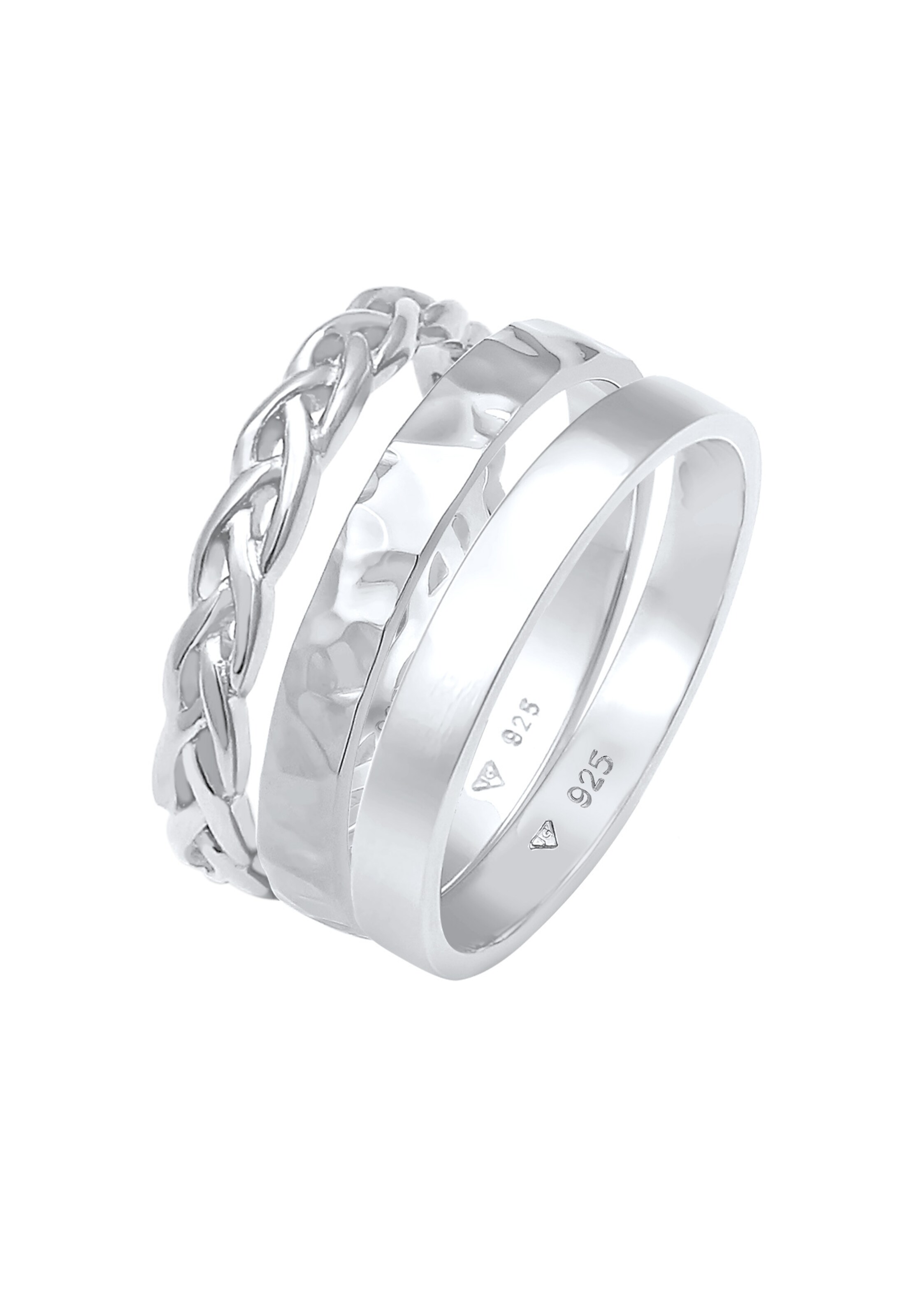 ELLI Sormus 'Organic' värissä hopea: etupuoli