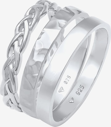 ELLI Ring 'Organic' in Zilver: voorkant