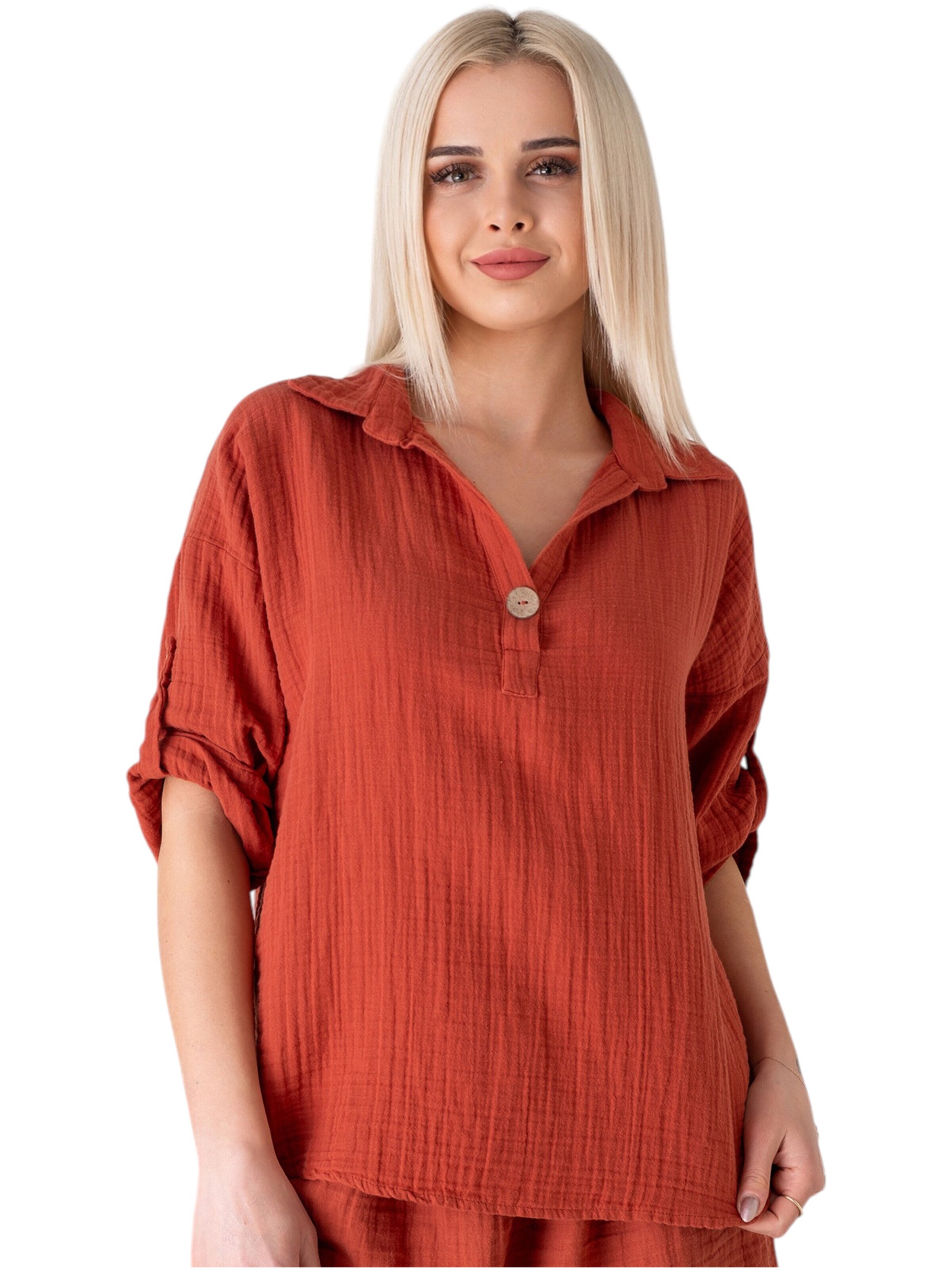 Camicia da donna 'LINARA' di WENOR in rosso