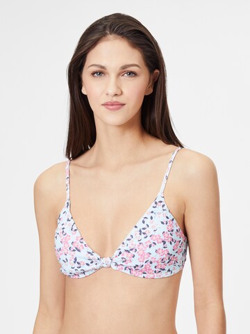 ROXY Triangle Bikini Top 'LOVE' in Blue: front