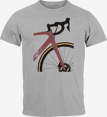 Neverless Shirt 'Rennrad' in Grey: front