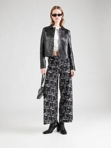 MAC - Pierna ancha Pantalón 'FAYE' en negro