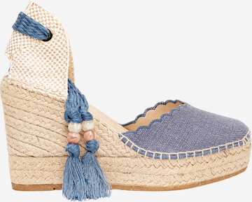 Sandales 'Alpargata Cuña 10 cm' Alhamas en bleu : devant