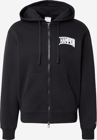 Champion Authentic Athletic Apparel Sweatjacke in Schwarz: Vorderseite