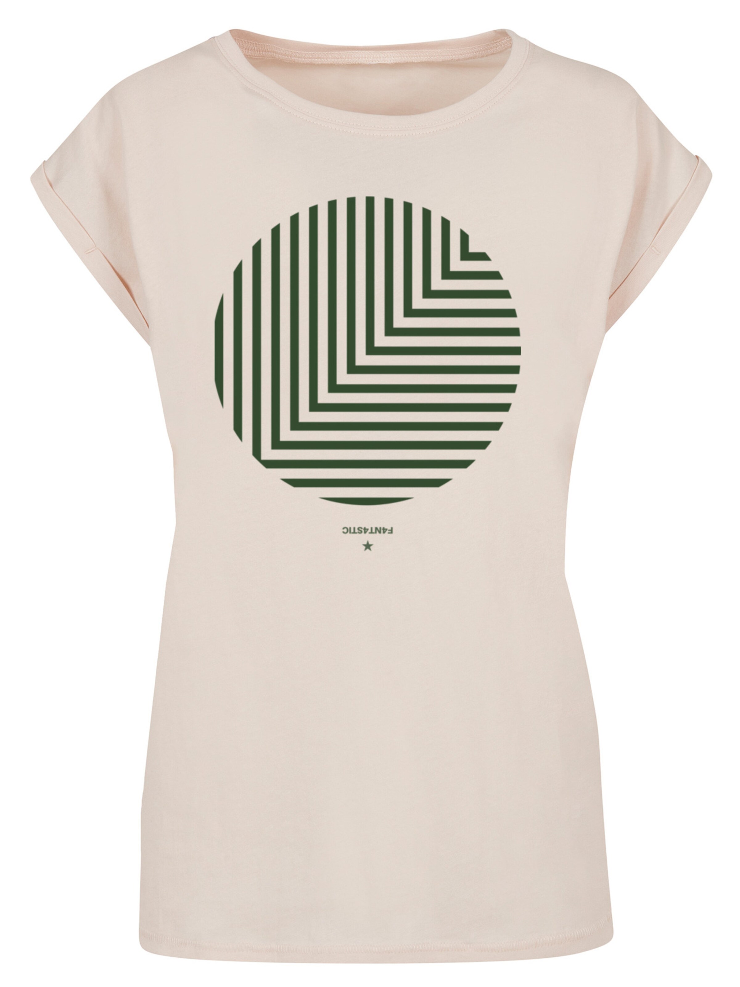 F4NT4STIC Shirt 'Geometrics ' in Beige: voorkant