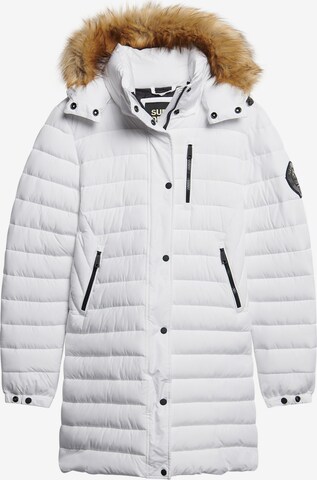 Superdry Winterjacke 'Fuji' in Weiß: predná strana