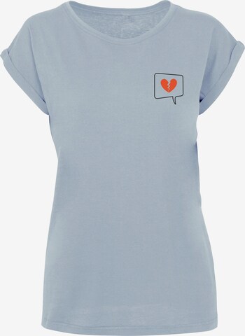 Merchcode Shirt 'Heartbreak' in Blue: front