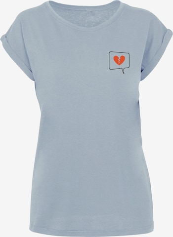 Merchcode T-Shirt 'Heartbreak' in Blau: predná strana