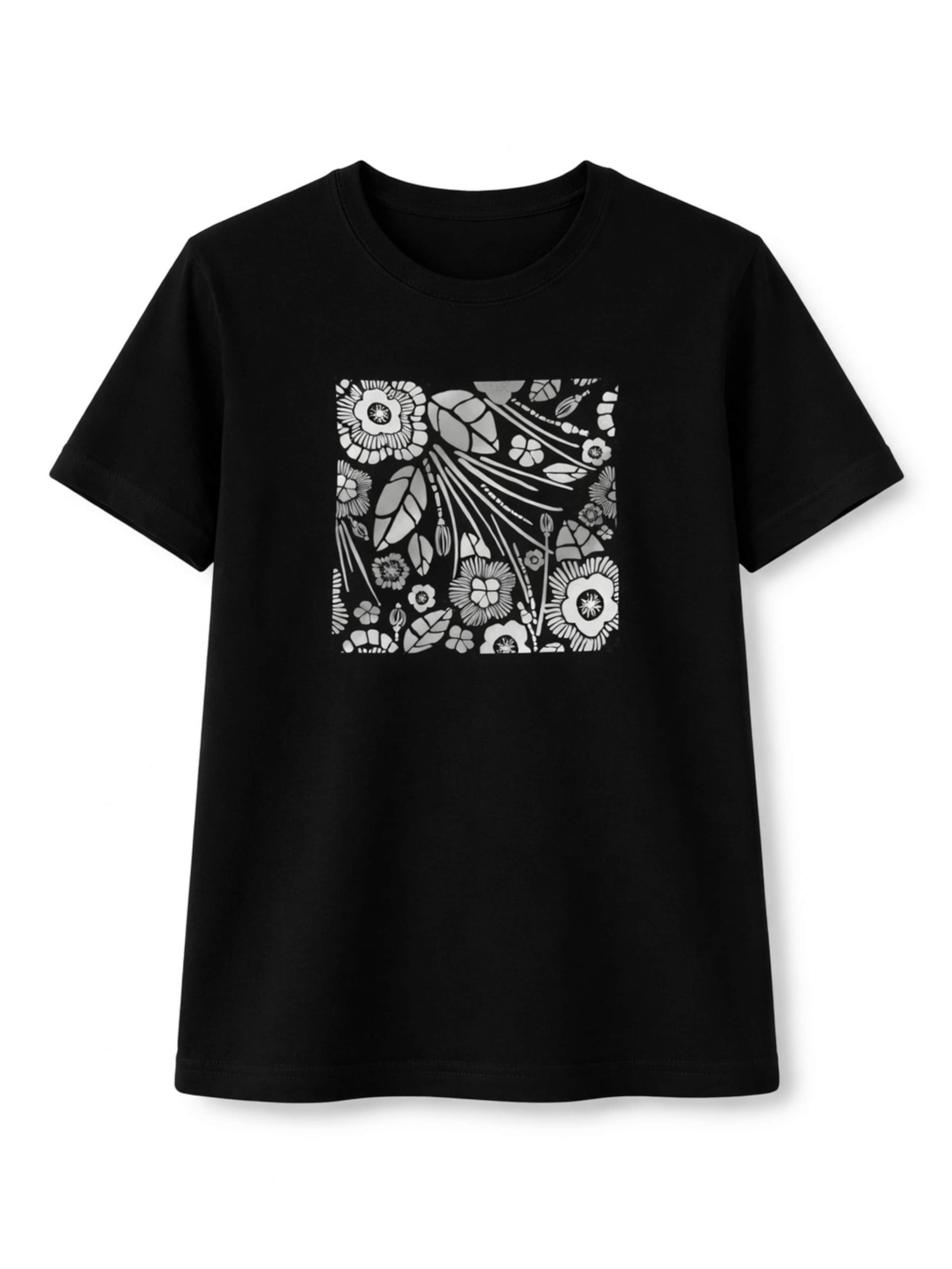 LEAFLETIC Shirt 'Leafletic Women’s Short Sleeve T-Shirt'‌‌‌‌ in Schwarz: Vorderseite