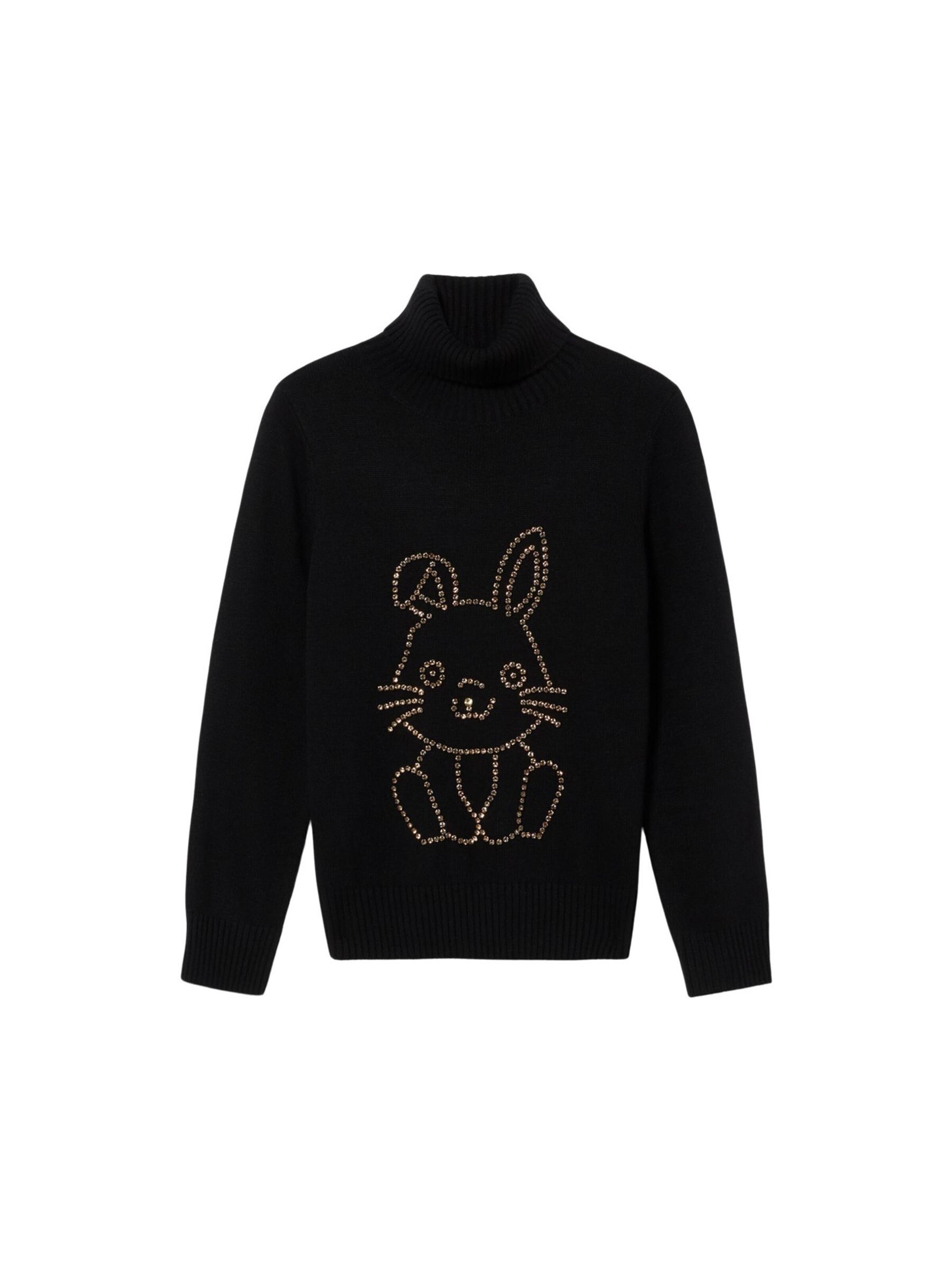 Pullover di oltre in nero: frontale