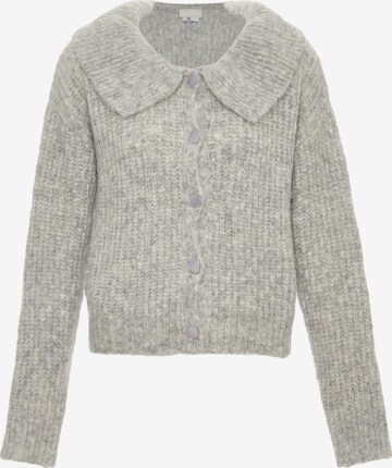 Jalene Knit Cardigan in Grey: front